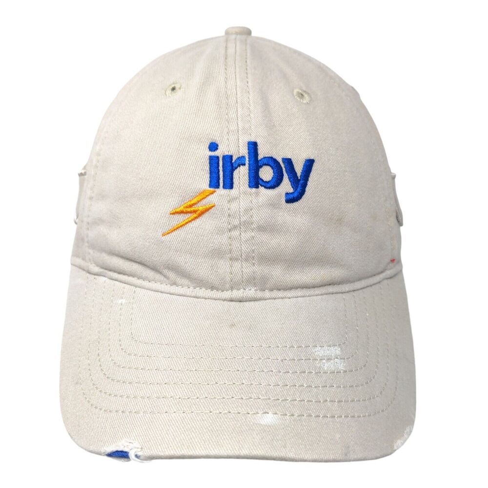 Irby Strapback Hat Tan One Size Adjustable Embroidered Distressed Geiger